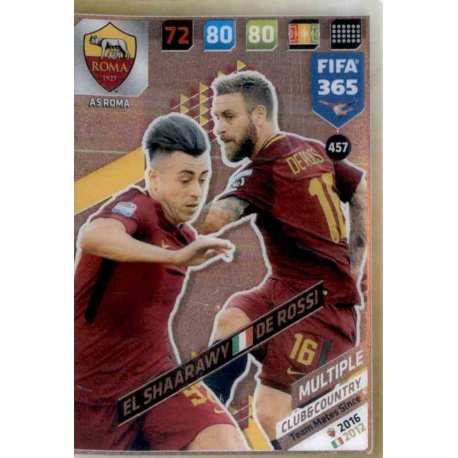 El Shaarawy - De Rossi Club Country AS Roma 457 FIFA 365 Adrenalyn XL 2018