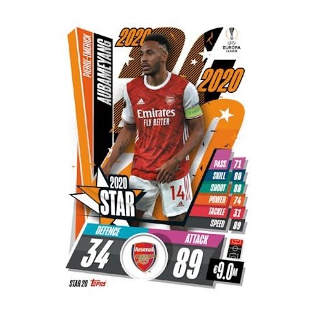 Pierre-Emerick Aubameyang Arsenal FC STAR20