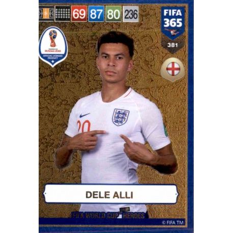 Dele Alli FIFA World Cup Heroes 381 FIFA 365 Adrenalyn XL