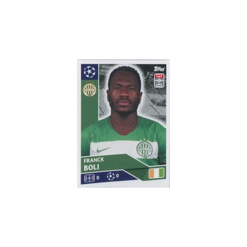 Franck Boli, Ivory Coast 🇨🇮 Ferencvarosi TC 2020/21 signed 3x4