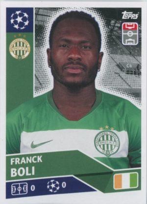 Franck Boli, Ivory Coast 🇨🇮 Ferencvarosi TC 2020/21 signed 3x4