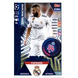 Karim Benzema - Goal Machine Real Madrid CF – 2017-18 Winners 51 Match Attax Champions 2018-19