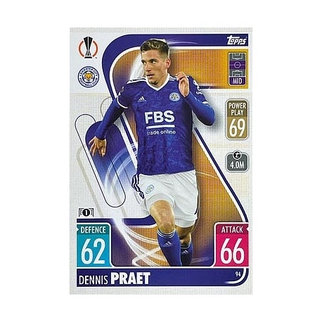 Dennis Praet Leicester City 94