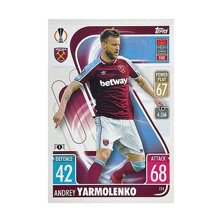 Andrey Yarmolenko West Ham United 114