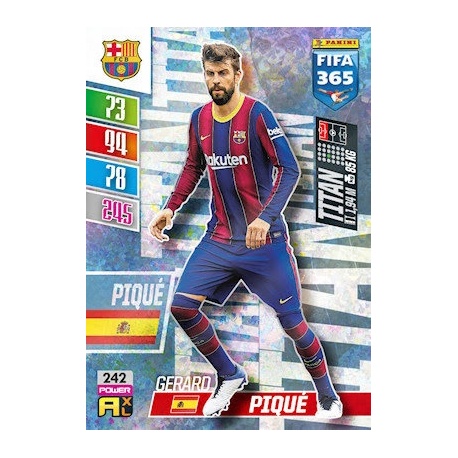 Gerard Pique FC Barcelona 2018 Panini Adrenalyn XL FIFA 365 EXCLUSIVE  LIMITED EDITION Card! Awesome Special Great Looking Card Imported from  Europe! Shipped in Ultra Pro Top Loader! WOWZZER! at 's Sports