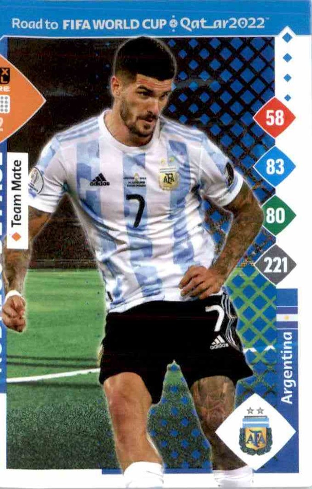 Sale Trading Cards Rodrigo De Paul Argentina Adrenalyn XL Road To