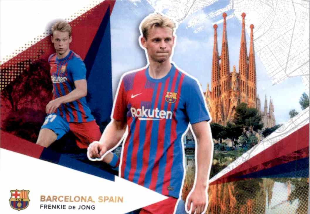 Soccer Trading Cards Frenkie de Jong Our City 2021-22 Topps FC Barcelona  Official Team Set