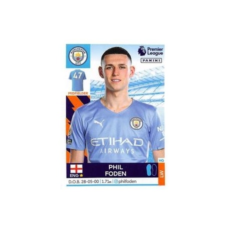 Venta Cromo de Phil Foden Manchester City Panini Premier League