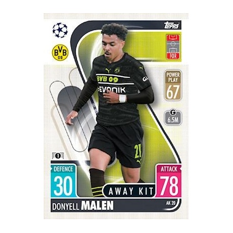 Donyell Malen Borussia Dortmund Away Kit AK20