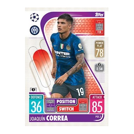 Joaquín Correa Internazional Milano Position Switch POS3