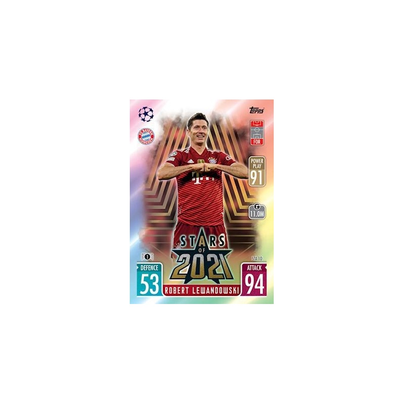 Sale Trading Cards Robert Lewandowski Stars of 2021 Topps Match