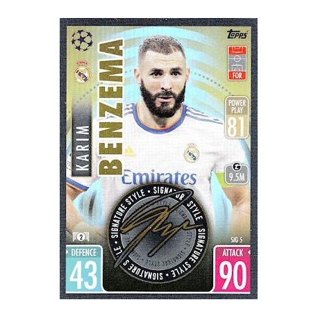 Karim Benzema Official UEFA Champions League Back Signed and