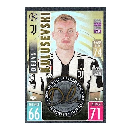 Trading Cards Dejan Kulusevski Signature Style Topps Match Attax Extra ...