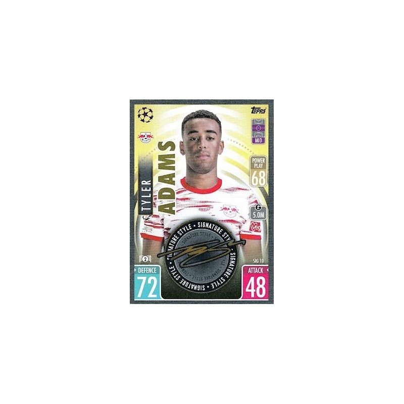 Soccer Trading Cards Tyler Adams Signature Style Topps Champions