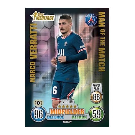 Marco Veratti Paris Saint-Germain Heritage Man of the Match MOTM29