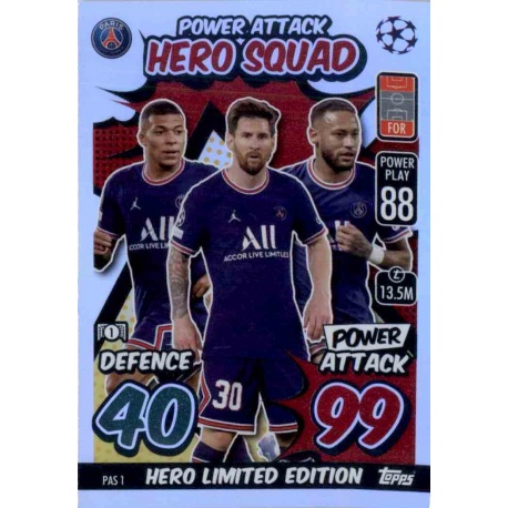 Kylian Mbappé Paris Saint-Germain Power Attack Hero Squad - Hero Limited Edition PAS1