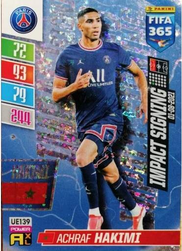 ACHRAF HAKIMI Topps 21-22 SS20 Shirt Service PSG Paris Match Attack LAFC  card