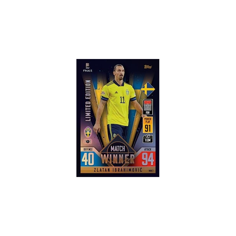 2022 Topps Match Attax Soccer Road to Nations League Finals GREEN Match  Winner Collectible Mini Tin with an EXCLUSIVE Zlatan Ibrahimovic Limited