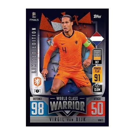 Virgil van Dijk Netherlands World Class Warrior Limited Edition WW2