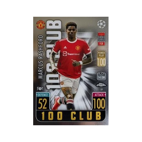 Marcus Rashford 100 Club Manchester United 189