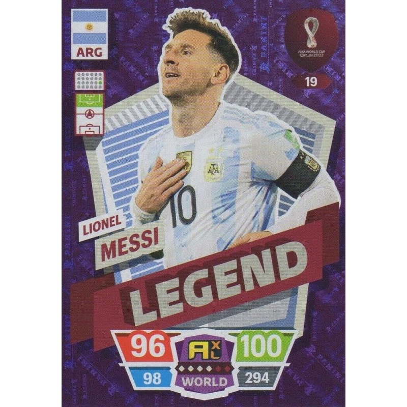 Comprar Cromo Lionel Messi Legend Adrenalyn XL World Cup 2022