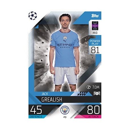 Buy Cards Jack Grealish Manchester City Match Attax 22/23