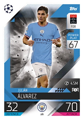 JULIAN ALVAREZ 2022-23 Topps Stadium Club Chrome UEFA Club Competitions  Soccer REFRACTOR PARALLEL Rookie Card RC #14 Argentina Manchester City at  's Sports Collectibles Store