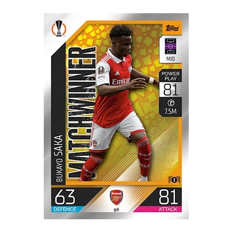 Bukayo Saka Matchwinner Arsenal 96