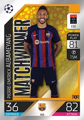 Buy Cards Pierre-Emerick Aubameyang Matchwinner Barcelona Match