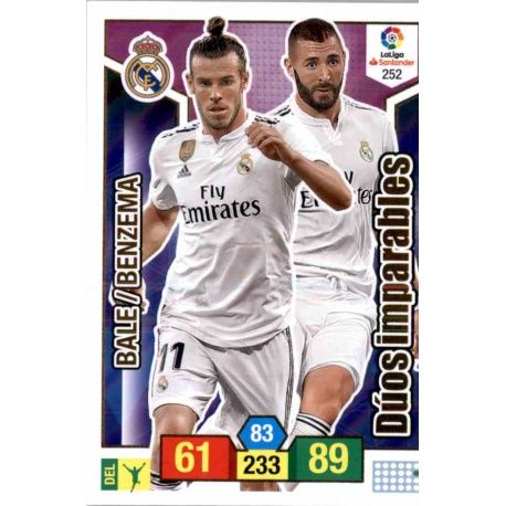 Bale - Benzema Real Madrid 252 Adrenalyn XL La Liga Santander 2018-19