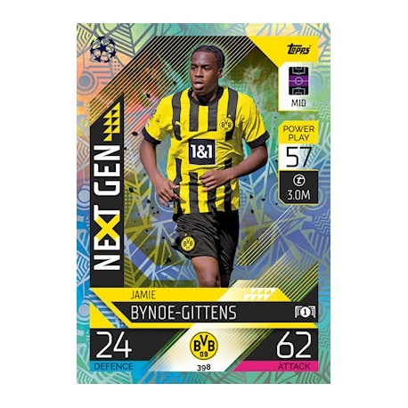 Buy Cards Jamie Bynoe-Gittens Next Gen Borussia Dortmund Match Attax 22/23