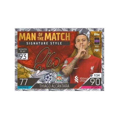 Thiago Alcántara Man of the Match Signature Style Liverpool 425