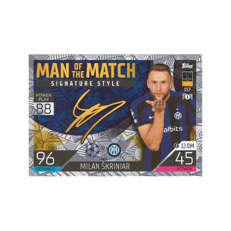 Milan Skriniar Man of the Match Signature Style Inter Milan 445