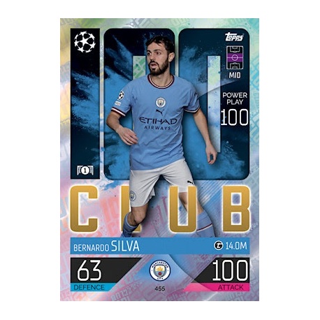 Bernardo Silva 100 Club Manchester City 455