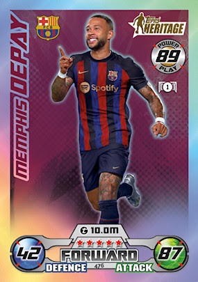 Memphis Depay 2022 Topps Chrome UEFA #CG-2 Chasing Glory FC