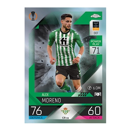 Alex Moreno Chrome Preview Real Betis CR 11