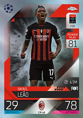 Offer Soccer Cards Rafael Leão Chrome Preview AC Milan Match Attax