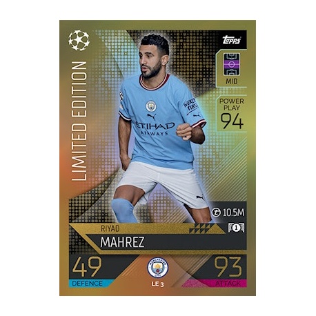 Riyad Mahrez Limited Edition Manchester City LE 3