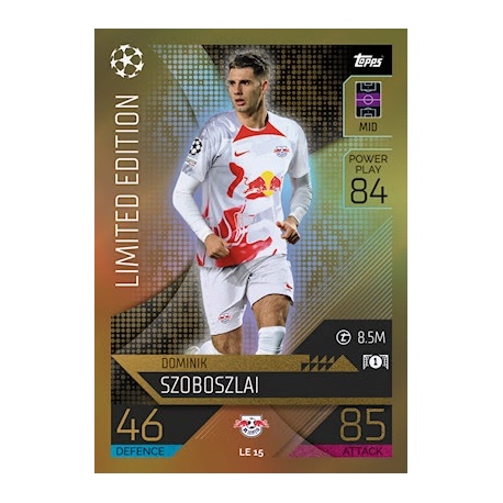 Offer Soccer Cards Dominik Szoboszlai Limited Edition RB Leipzig 
