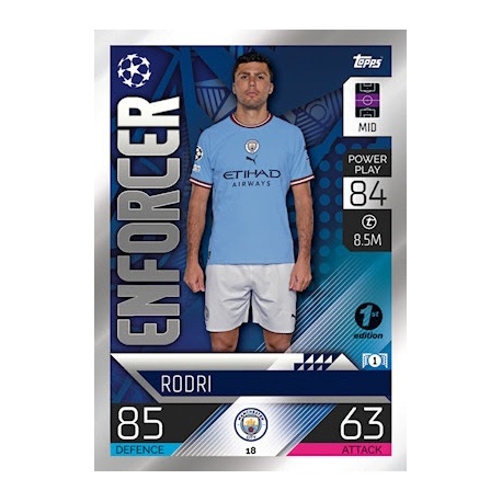 Rodri Enforcer 1st Edition Manchester City 18