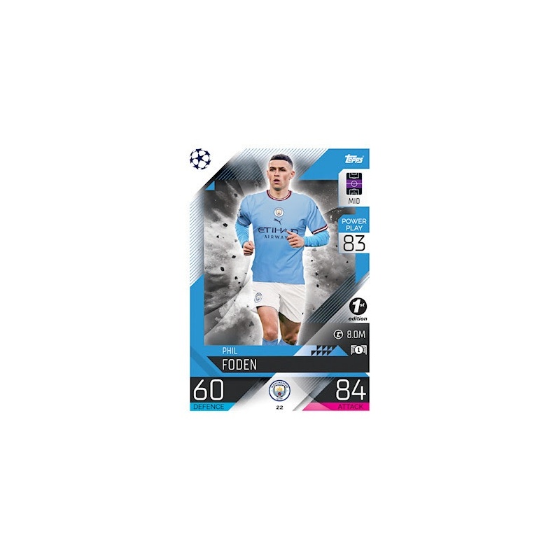 Offer Soccer Cards Phil Foden 1st Edition Manchester City Match