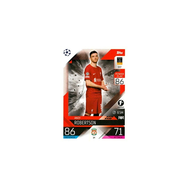 Offer Soccer Cards Andy Robertson 1st Edition Liverpool Topps