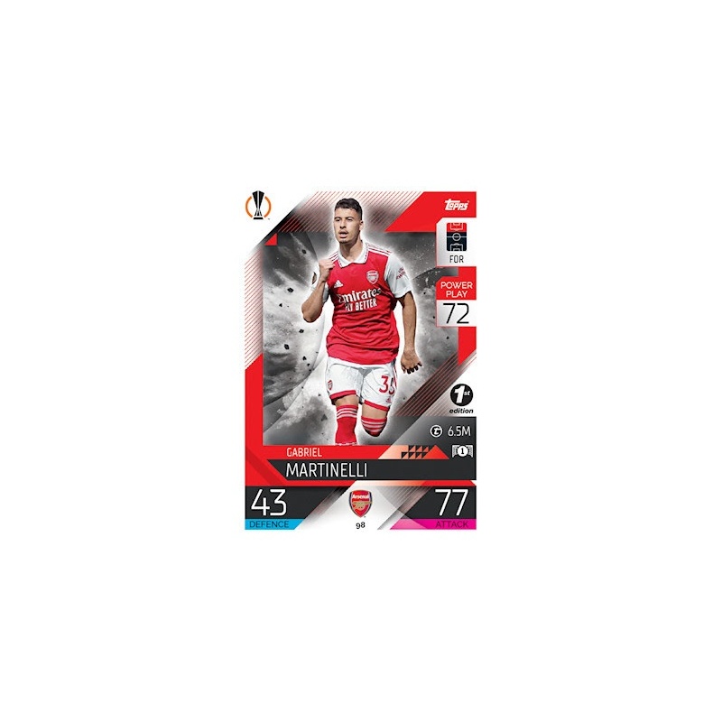 Offer Soccer Cards Gabriel Martinelli 1st Edition Arsenal Topps