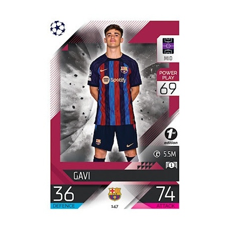 Offer Soccer Cards Gavi 1st Edition Barcelona Match Attax 22/23