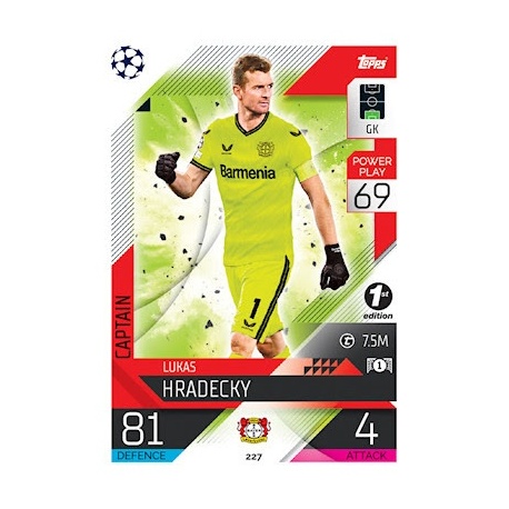 Lukas Hradecky Captain 1st Edition Bayer 04 Leverkusen 227