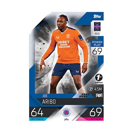 Joe Aribo 1st Edition Rangers 384