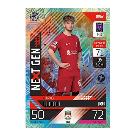 Harvey Elliott Next Gen 1st Edition Liverpool 389