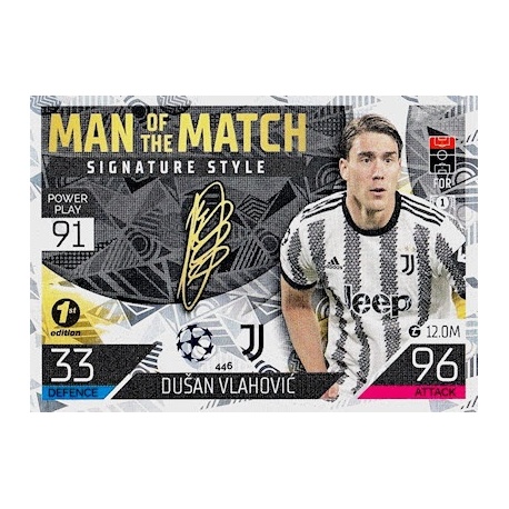 Dušan Vlahović Man of the Match Signature Style 1st Edition Juventus 446