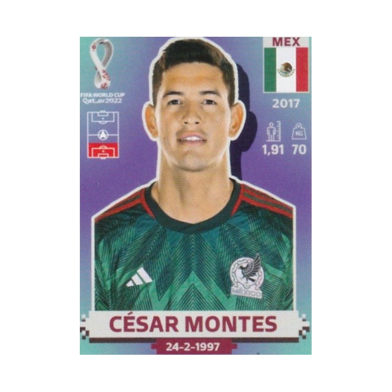 Buy Cards César Montes Mexico Panini World Cup Stickers 2022