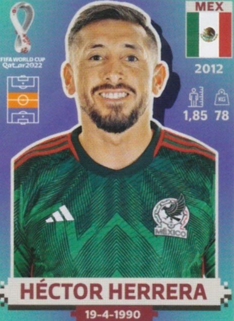 Héctor Herrera - carte Adrenalyn XL Fifa World Cup Qatar 2022